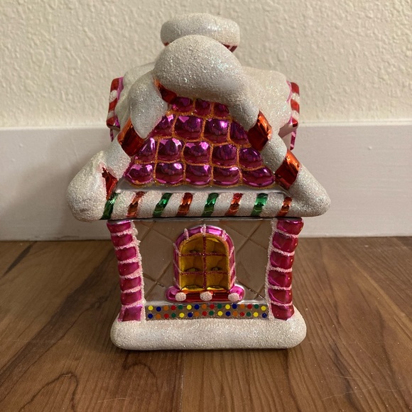 Christopher Radko 2004 Pink Christmas Gingerbread Snow House - Picture 3 of 6